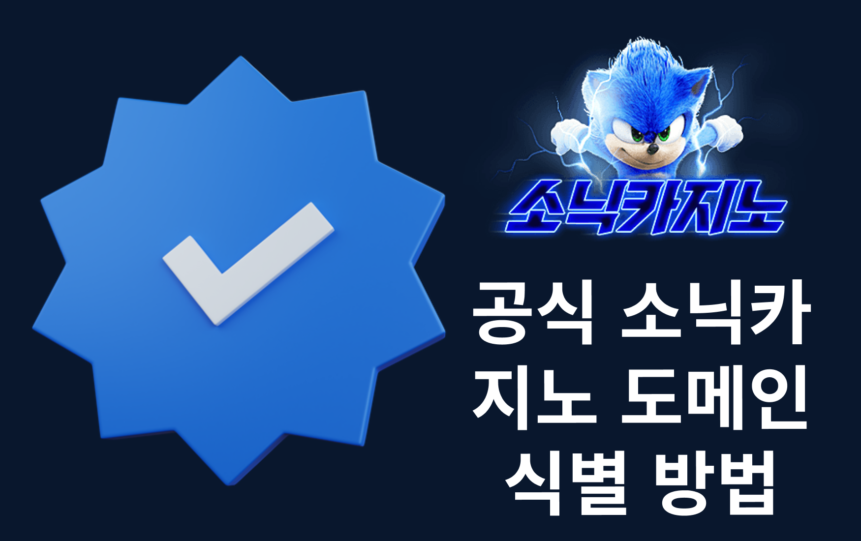 공식 소닉카지노 도메인 식별 방법