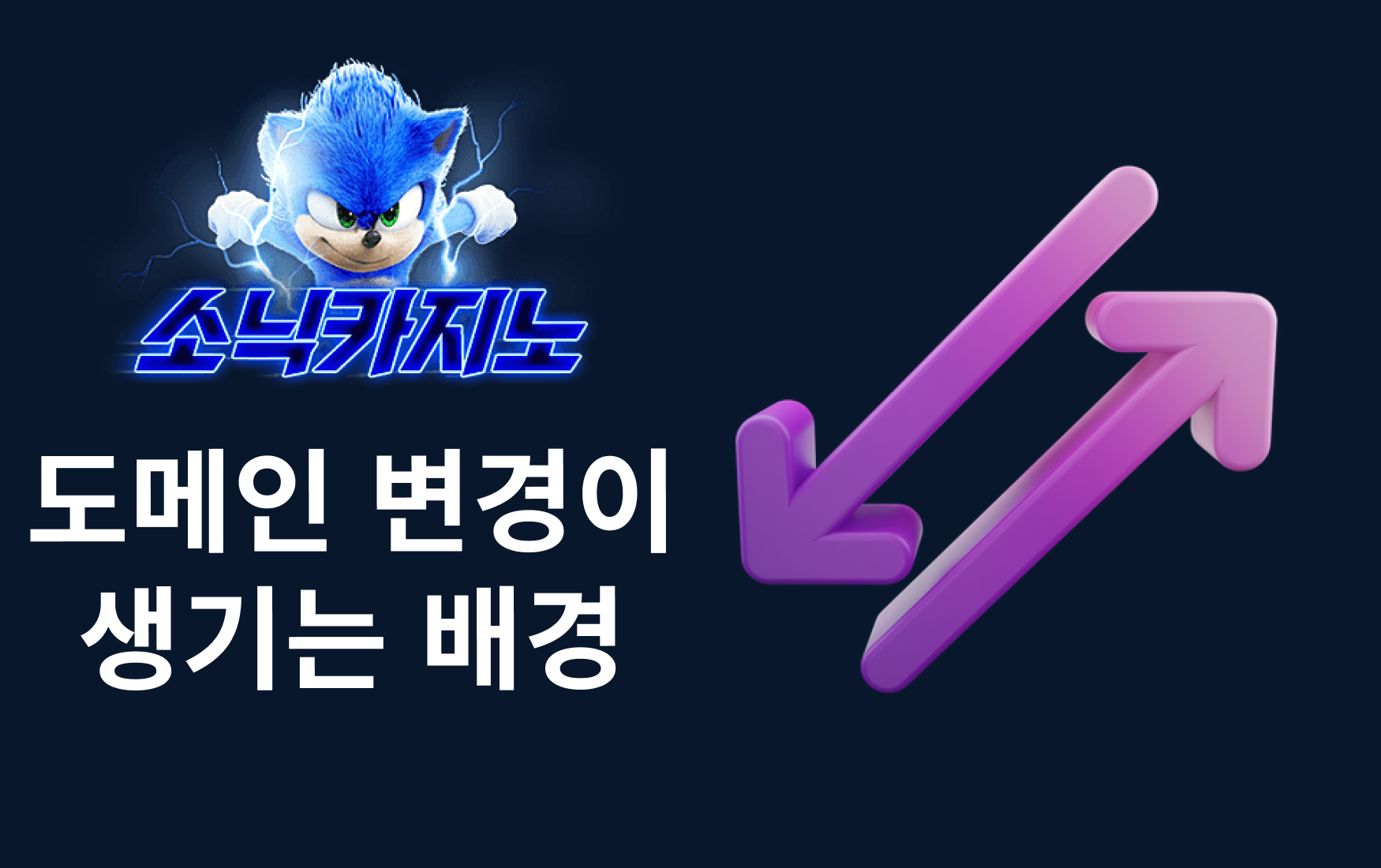소닉카지노 도메인 변경이 생기는 배경